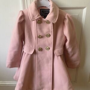 Rothschild Pink Double-Breasted Kids Coat